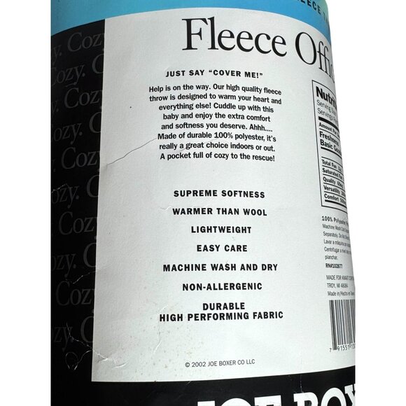 Joe Boxer Oversized Fleece Throw Blanket 50" x 70" Lightweight Polyester Tie-Dye - Picture 5 of 8